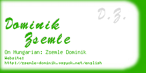 dominik zsemle business card